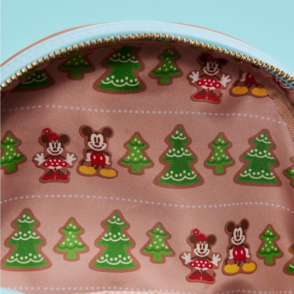 Loungefly Blue Tan Gingerbread Mickey & Minnie Mini Backpack main image 4